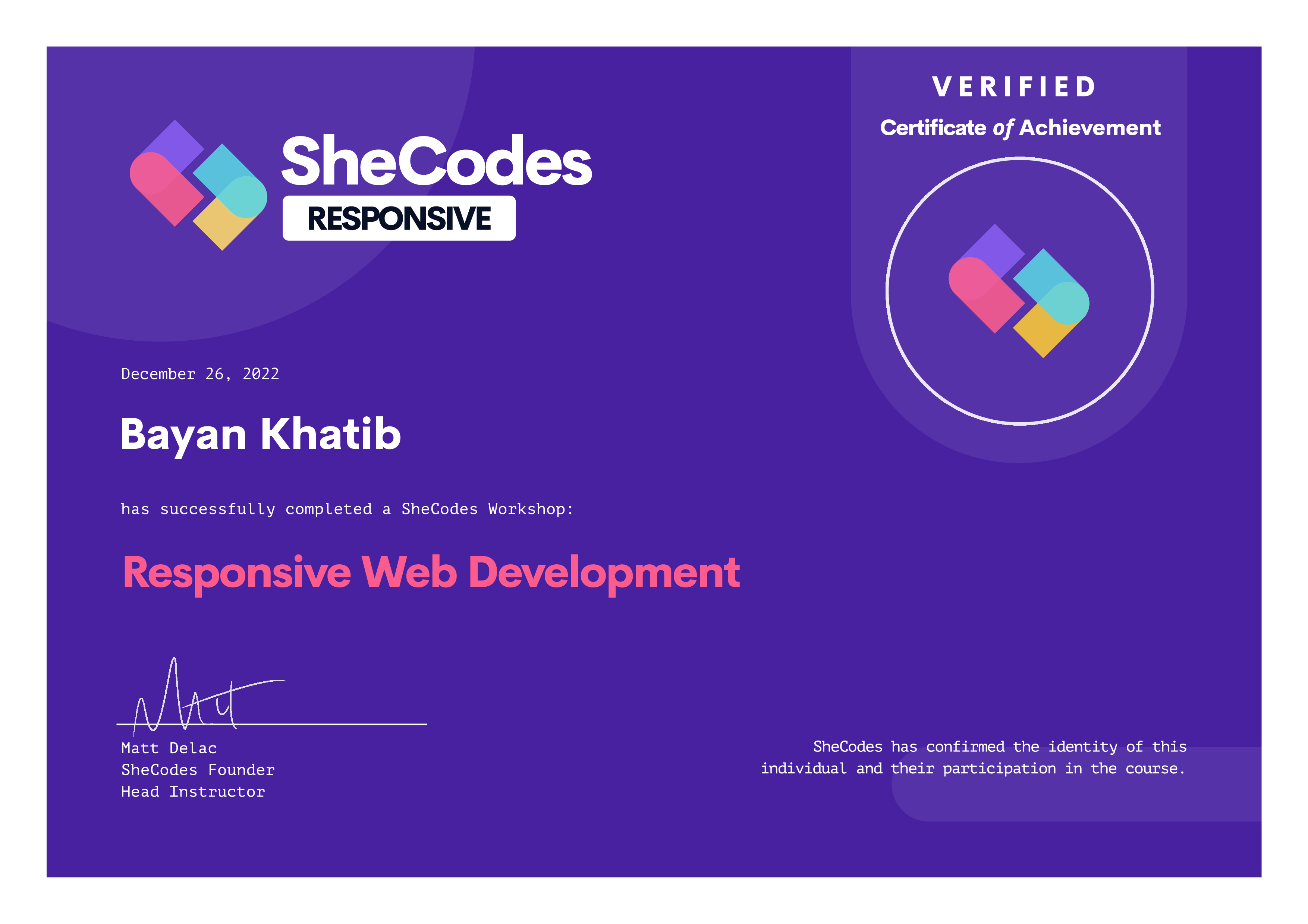 Responsive Web Developent Certificate